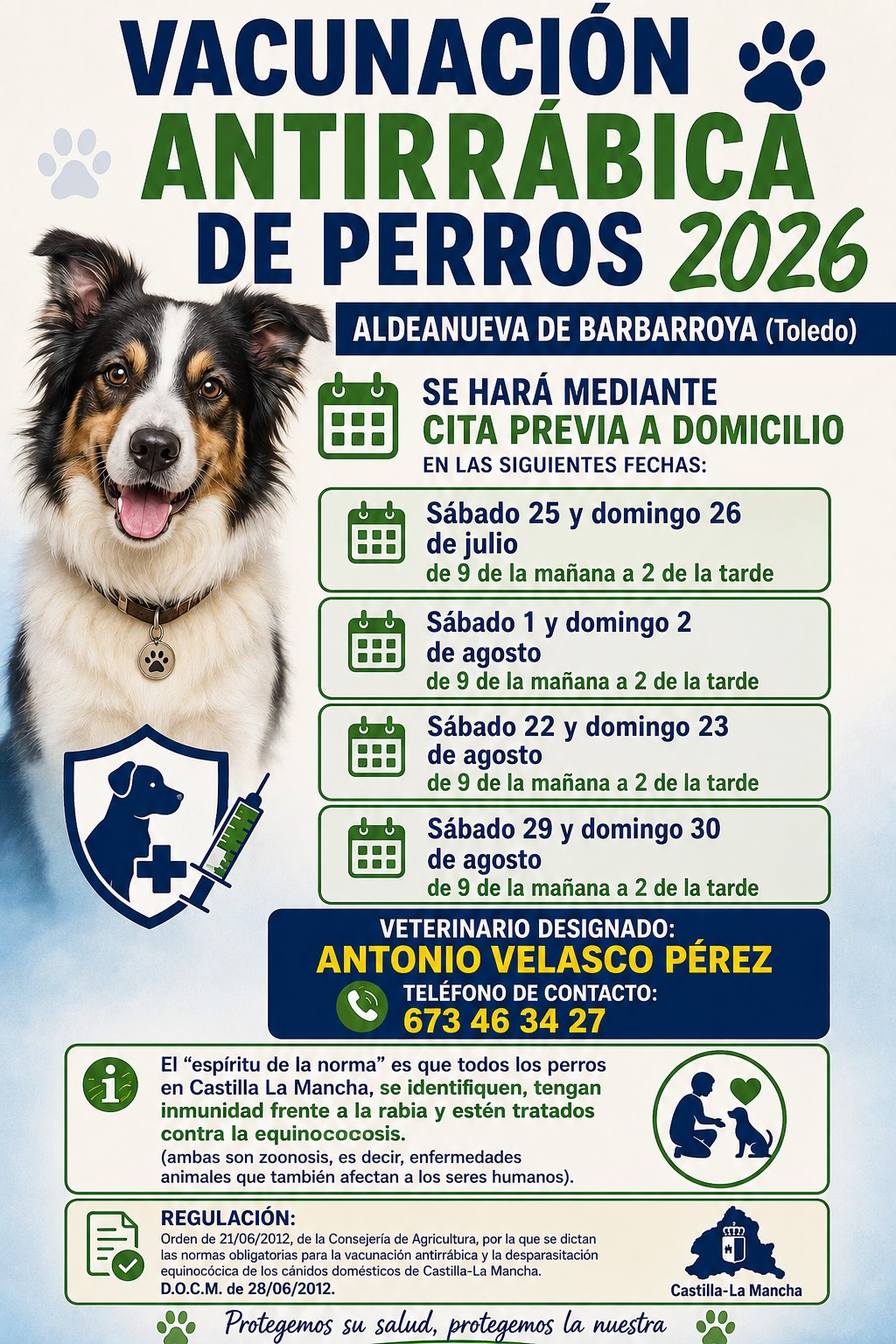 Vacunación antirrábica 2026